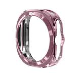 For Samsung Galaxy Watch Ultra 47mm Hollow Out TPU Electroplated Watch Protective Case(Pink)