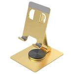 YY-022 360 Degree Rotation Aluminum Alloy Desktop Phone Tablet Holder(Gold)