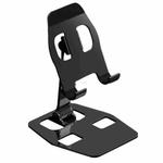 YY-018 Foldable Aluminum Alloy Desktop Phone Tablet Holder(Black)