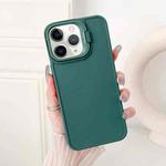For iPhone 11 Pro Max Lens Frame Holder Shockproof Phone Case(Green)