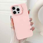 For iPhone 16 Pro Lens Frame Holder Shockproof Phone Case(Pink)