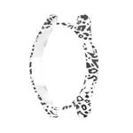 For Samsung Galaxy Watch FE 40mm Half Pack Hollow PC Watch Protective Case(White Hair Leopard)