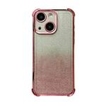 For iPhone 15 Plus Electrpolated Glitter Four-corner Shockproof Space TPU Phone Case(Gradient Pink)