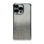 For iPhone 14 Pro Max Electrpolated Glitter Four-corner Shockproof Space TPU Phone Case(Gradient Silver)