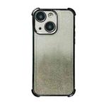 For iPhone 14 Electrpolated Glitter Four-corner Shockproof Space TPU Phone Case(Gradient Black)