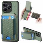 For Realme C53 Carbon Fiber Vertical Flip Wallet Stand Phone Case(Green)