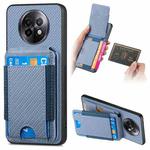 For Realme 13 Pro / 13+ Carbon Fiber Vertical Flip Wallet Stand Phone Case(Blue)