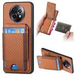 For Realme 13 Pro / 13+ Carbon Fiber Vertical Flip Wallet Stand Phone Case(Brown)