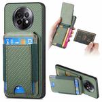 For Realme 13 Pro / 13+ Carbon Fiber Vertical Flip Wallet Stand Phone Case(Green)