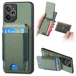 For Realme Neo7 Carbon Fiber Vertical Flip Wallet Stand Phone Case(Green)