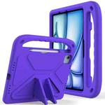 For iPad Air 11 / Pro 11 2024 Handle EVA Shockproof Tablet Case with Holder(Purple)