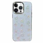 For iPhone 13 Pro 3D Bow Pearl Love Flower TPU Phone Case(Butterfly Love Flowers)