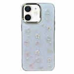 For iPhone  12 3D Bow Pearl Love Flower TPU Phone Case(Butterfly Love Flowers)