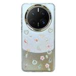 For Huawei Mate 50 3D Bow Pearl Love Flower TPU Phone Case(Pearl Bow)