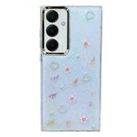 For Samsung Galaxy S24+ 5G Three-dimensional Bow Pearl Love Flower TPU  Phone Case(Butterfly Love Flowers)