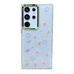 For Samsung Galaxy S25 Ultra 5G Three-dimensional Bow Pearl Love Flower TPU  Phone Case(Butterfly Love Flowers)