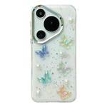 For Huawei Pura 70 Pro 3D Colorful Crystal Butterfly TPU Phone Case(Butterfly Pearl)
