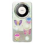 For Huawei Mate 60 Three-dimensional Colorful Crystal Butterfiy TPU Phone Case(Butterfly Flowers)
