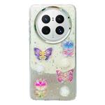 For Huawei Mate 50 Pro Three-dimensional Colorful Crystal Butterfiy TPU Phone Case(Butterfly Flowers)