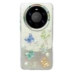 For Huawei Mate 40 Pro Three-dimensional Colorful Crystal Butterfiy TPU Phone Case(Butterfly Pearl)