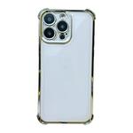 For iPhone 15 Pro Electrpolated Space Four-corner Shockproof TPU Phone Case(Silver)