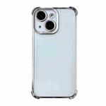 For iPhone 15 Electrpolated Space Four-corner Shockproof TPU Phone Case(Silver)