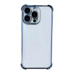 For iPhone 13 Pro Max Electrpolated Space Four-corner Shockproof TPU Phone Case(Blue)