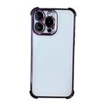 For iPhone 13 Pro Max Electrpolated Space Four-corner Shockproof TPU Phone Case(Purple)