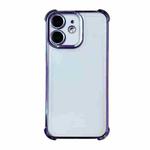 For iPhone 12 Electrpolated Space Four-corner Shockproof TPU Phone Case(Purple)