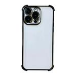 For iPhone 12 Pro Max Electrpolated Space Four-corner Shockproof TPU Phone Case(Black)