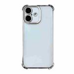 For iPhone 16 Electrpolated Space Four-corner Shockproof TPU Phone Case(Silver)