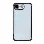 For iPhone 16e Electrpolated Space Four-corner Shockproof TPU Phone Case(Black)