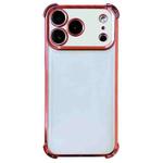 For iPhone 17 Pro Electrpolated Space Four-corner Shockproof TPU Phone Case(Pink)