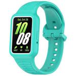 For Samsung Galaxy Fit3 Two Color Frame Integrated Silicone Watch Band(Cyan)