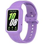 For Samsung Galaxy Fit3 Two Color Frame Integrated Silicone Watch Band(Purple)