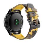 For Garmin Fenix 7X / 7X Pro / Tactix 7 Camouflage Quick Release Silicone Watch Band(Yellow)