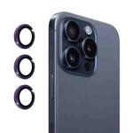 For iPhone 16 Pro / 16 Pro Max ENKAY 9H Rear Lens Aluminium Alloy Tempered Glass Film(Dark Blue)