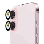 For iPhone 16 / 16 Plus ENKAY Hat-Prince AR 9H Rear Lens Aluminium Alloy Tempered Glass Film(Black)