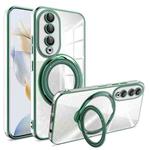 For Honor 90 Pro Rotation MagSafe Holder TPU Phone Case(Pine Green)