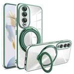 For Honor 90 Rotation MagSafe Holder TPU Phone Case(Pine Green)