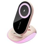 K18 Universal Desktop Stand 15W Wireless Fast Charging Phone Charger(Pink)