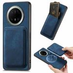 For Huawei Mate 70 Pro+ Retro Leather Card Bag Magnetic Phone Case(Blue)