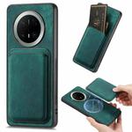 For Huawei Mate 70 Pro+ Retro Leather Card Bag Magnetic Phone Case(Green)