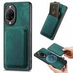For Huawei nova 14 Pro Retro Leather Card Bag Magnetic Phone Case(Green)