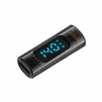 Type-C Female to Type-C Female 40Gbps Data Transmission PD140W Digital Display Adapter(Transparent Black)