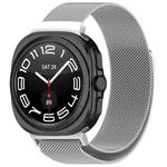 For Samsung Galaxy Watch 7 Ultra 47mm Milan Magnetic Metal Steel Watch Band(Silver)