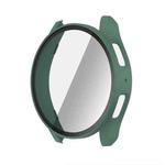 For Samsun Galaxy Watch 7 44mm PC + Tempered Film Integrated Watch Protective Case(Green)