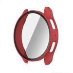 For Samsun Galaxy Watch 7 44mm PC + Tempered Film Integrated Watch Protective Case(Red)