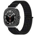 For Samsung Galaxy Watch 7 Ultra 47mm Loop Nylon Hook and Loop Fastener Watch Band(Black)