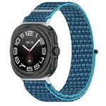 For Samsung Galaxy Watch 7 Ultra 47mm Loop Nylon Hook and Loop Fastener Watch Band(Sea Blue)